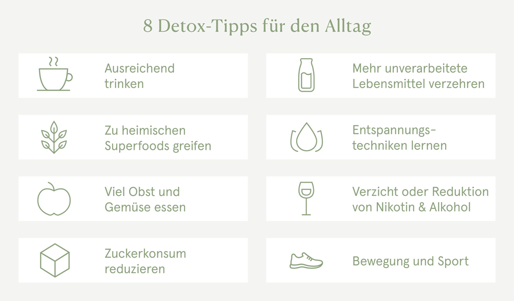 8 Detox Tipps für den Alltag